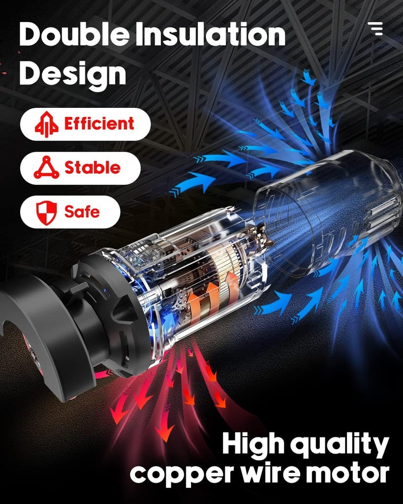 SHALL 3 Inch High-Speed Cut Off Tool, 3.5 Amp Metal Cutter Tool with 3Pcs Multifunctional Cut Off Wheels, 24000RPM Electricl Metal Cutting Tools for Steel, Inox - Image 4